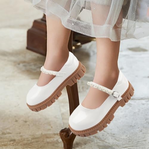 Image of Wulubaba Toddler Girl Dress Shoes Bow Black Dress School Shoes Princess Mary Jane for Toddler /Little Girl