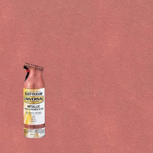 Image of Rust-Oleum 342919 Universal All Surface Metallic Spray Paint, 11 oz, Desert Rose Gold