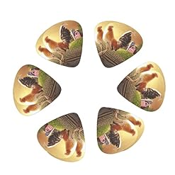 Lot de 12 médiators Coq sur bois dans la ferme 0,46 mm/0,71 mm/0,96 mm d’épaisseur pour guitares électriques, basses… - Les Beatles, Paul McCartney, John Lennon, RIngo Starr, George Harrison Lot de 12 médiators Coq sur bois dans la ferme 0,46 mm/0,71 mm/0,96 mm d'épaisseur pour guitares électriques, basses… – Image 2
