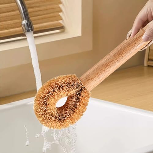 Gavigain Kitchen Dish Brush with Short Handle for Effective Grease Removal Suitable Various Cookware