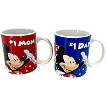 Disney Mickey Gang MOM DAD 2 pack Coffee Mug Set New Parents Gift Set 11 Ounce