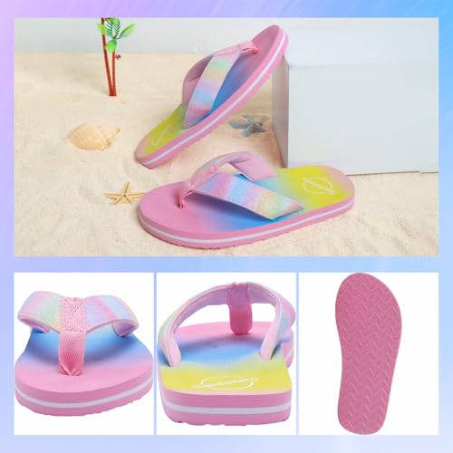 Image of Saidoteto Boys Girls Flip Flops Child Summer Slip-on Thong Sandals Beach Pool Water Shoes(Little /Big Kid)