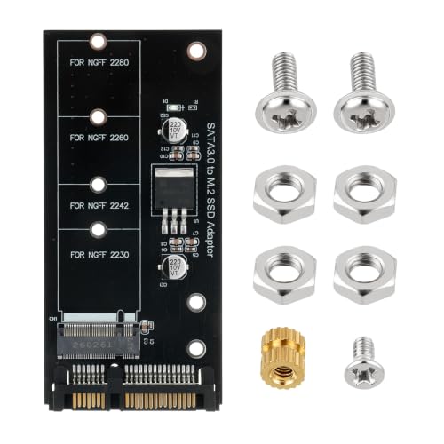 Snuviax 1 PC M.2 NGFF to SATA III Adapter Card (Black)