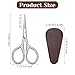 Small Precision Scissors Stainless Steel Multi-Purpose Vintage Beauty Grooming Kit Professional Beauty Mini Scissors For Facial Hair Eyebrow Eyelash Beard Moustache With Leather Case