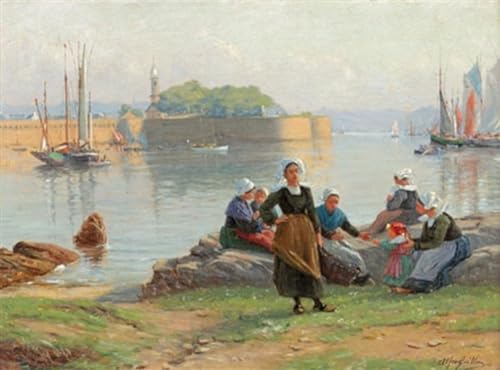 Art Mural Classique Concarneau pour une Ambiance Marine Douce dans la Chambre