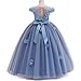 GetWish Flower Girls Formal Tulle Dress Princess Pageant Birthday Party Wedding Bridesmaid Ball Gown Long Dance Dresses