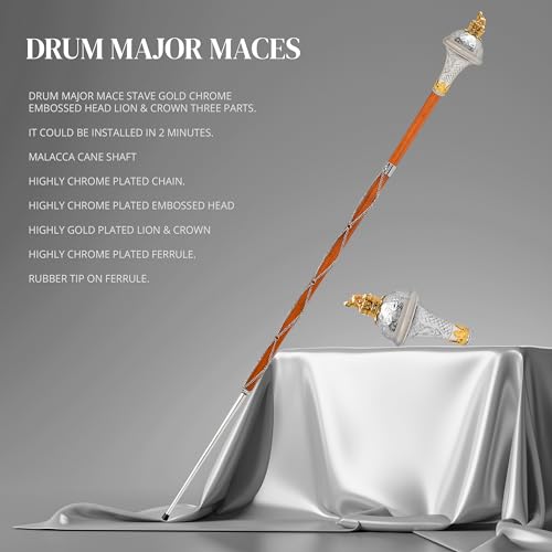 American Maces, Drum Major Maces (Embossed Head) - Thumbnail 6
