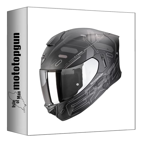 Casque intégral Scorpion Exo-530 Air noir mat argent taille XS pour moto