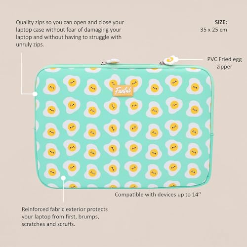 Pochette PC 14 pouces compatible MacBook sacoche ordinateur motif œuf - 3