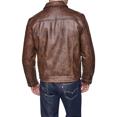 Image of Levi's Men's Faux Leather Classic Trucker Jacket