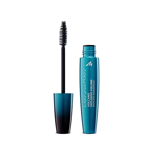 Manhattan Volcano Mascara Waterproof, Wasserfeste Wimperntusche für unschlagbares Volumen und maximale Farb-Definition…