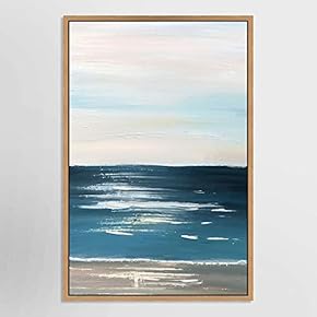 SIGNWIN Framed Canvas Wall Art Sunrise on Ocean...