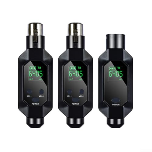 Adaptador XLR inalámbrico 2.4G receptor transmisor para micrófono dinámico recargable 2