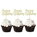 Produktbild Unimall Global 24 Stück Geburtstag Kuchen Topper Happy Birthday Cupcake Pick für Party Dekoration
