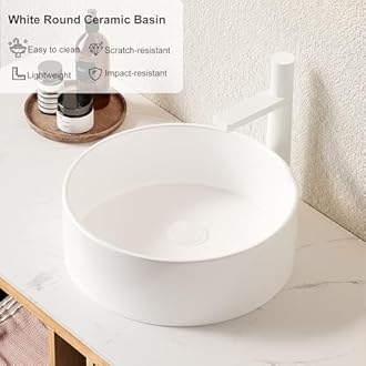 30 inch Bathroom Vanity with Sink, Floating Cabinet with Ultra-Thin Ceramic Basin and Marble Top, Extra Large Storage Drawer, Soft-Close Design, Nature Wood