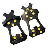 Boot Spikes for Ice,Hiking Boot Traction - Anti-Slip Snow Shoe Spikes | for Runners Hikers Mail Carriers Students Dog Owners Walking Running Shoveling Sidewalks Paths Driveways