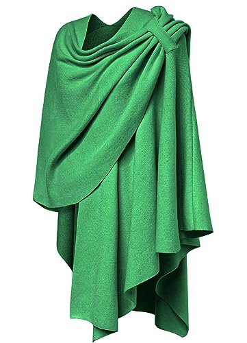 Image of PULI Womens Cross Front Poncho Shawl Wrap Elegant Wedding Formal Gift