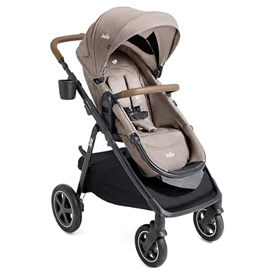 Joie Baby, Ginger™ DLX 4‑in‑1 Pramette Stroller, All‑Terrain Baby Stroller with Convertible Seat, Lie‑Flat Pram Mode (Mocha)