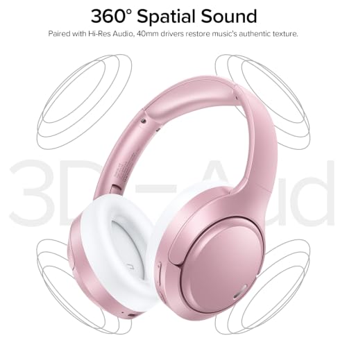 Hybrid Active Noise Cancelling Headphones 120H Long Playtime, 6 ENC Mic, Wireless Over-Ear Bluetooth 6.0 Headphones, Hi-Res Audio, Memory Foam Earcup, Transparency Mode ANC Headphone for Travel Office - image 3