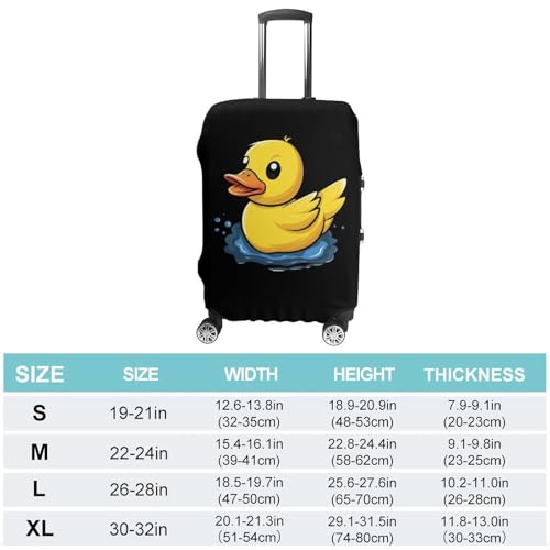 Duck Travel Luggage Cover Washable Suitcase Protector Baggage Covers for Women Men S2