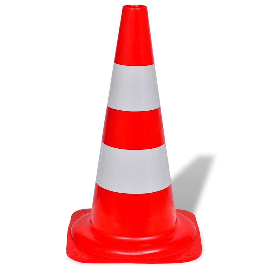 Générique Cône de signalisation réfléchissant 10 pcs 50 cm Rouge et Blanc,141818