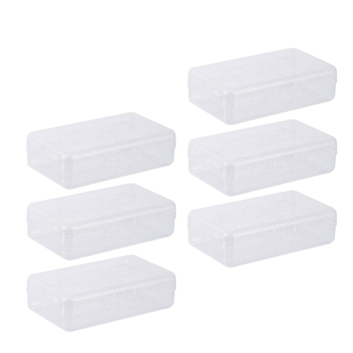 Set 6 Astucci Portapenne Trasparenti Organizzatore Cancelleria in Plastica Impilabili Coperchio Rapido Contenitore Penne e Matite per Studenti e Insegnanti per Scolastico