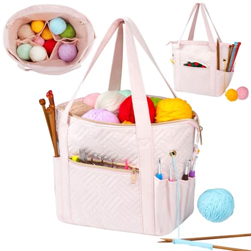 Veirdro Crochet Bag Organizer for Yarn & Accessories