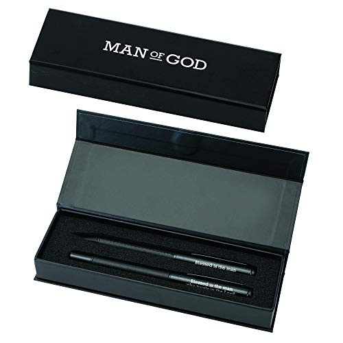 Stylo à bille en métal Bold Onyx et laisse crayon de précision avec boîte cadeau