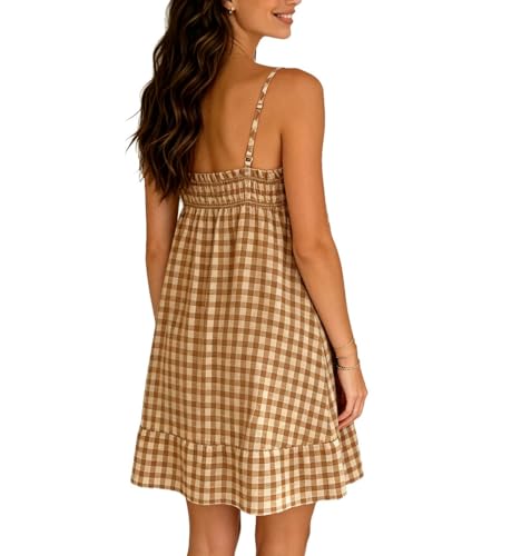 Image of Women Boho Floral Mini Cami Dress Spaghetti Strap Flowy Sling Dress Graphic Backless Summer Holiday Sundress