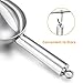 Ice Scoop, E-far Stainless Steel Kitchen Utility Scoop Set, Ideal for Ice Cube/Coffee Bean/Food/Candy/Flour/Popcorn, Set of 3 (5-8-12 Ounce)