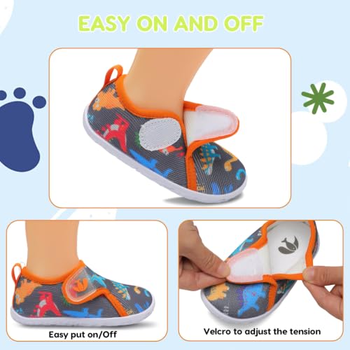 Image of FEETCITY Baby Boys Girls First Walking Shoes Infant Sneakers Crib Shoes Breathable Lightweight Slip On Shoes