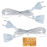 [Câble plat] Optimale pour les guirlandes lumineuses LED, les décorations de Noël, les lampes solaires et autres appareils basse consommation. Particulièrement adaptée aux installations d'éclairage décoratif intérieur et extérieur, mais non adaptée aux appareils haute puissance.