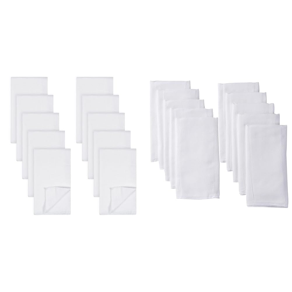 Gerber Unisex Baby Boys Girls Birdseye Flatfold Cloth Diapers Multipack White 10 Pack & Unisex Baby Boys Girls Birdseye Prefold Cloth Diapers Multipack White 3-Ply 10 Pack