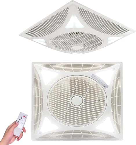 60 x 60 14 Ceiling Fan with Remote control (With LED Light White)