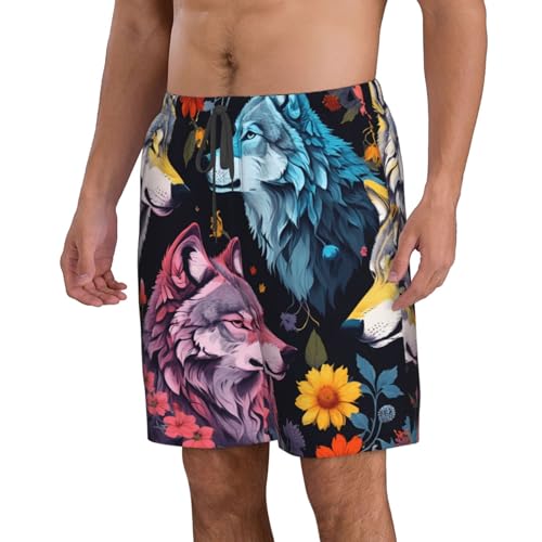 Wolf Print Stylish Beach Shorts Swim Trunks Lightweight Breathable Summer Outdoor Activities2