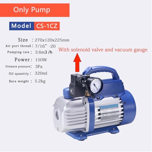 1 Unidad Mini Bomba de Vacío Rotativa de Paleta de Una Etapa 2PA Vacío Máximo para Aire Acondicionado y Separador de Pantalla 220V (Compatible) miniatura 2