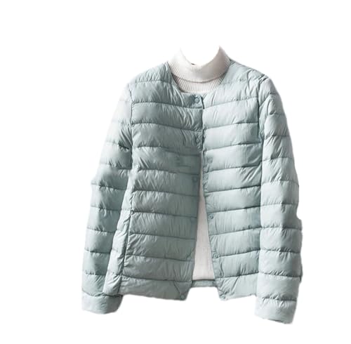 Hgvcfcv Women Liner Down Jacket O-Neck Or V-Neck Female Winter Keep Warm Collarless Ultralight Quilted Puffer Coat