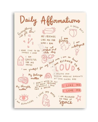Poster affirmation positive inspirant : offrez de la force et de la confiance à un ado