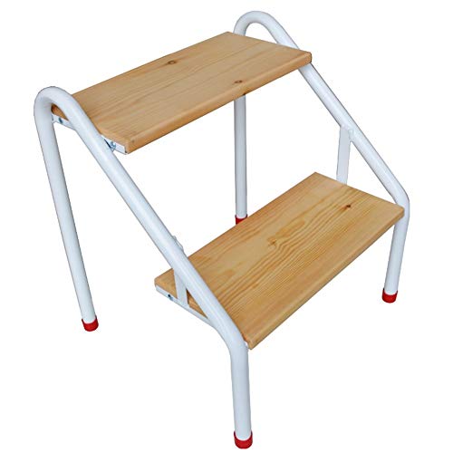 Marchepieds escamotables Tabouret D'échelle Ménage Polyvalent Pédale en Bois Massif Assemblée Antidérapant Écologique, Échelle À 2 Échelons Cover
