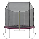 Cama elástica de exterior con lona de salto, postes acolchados, red de seguridad y revestimiento para los muelles