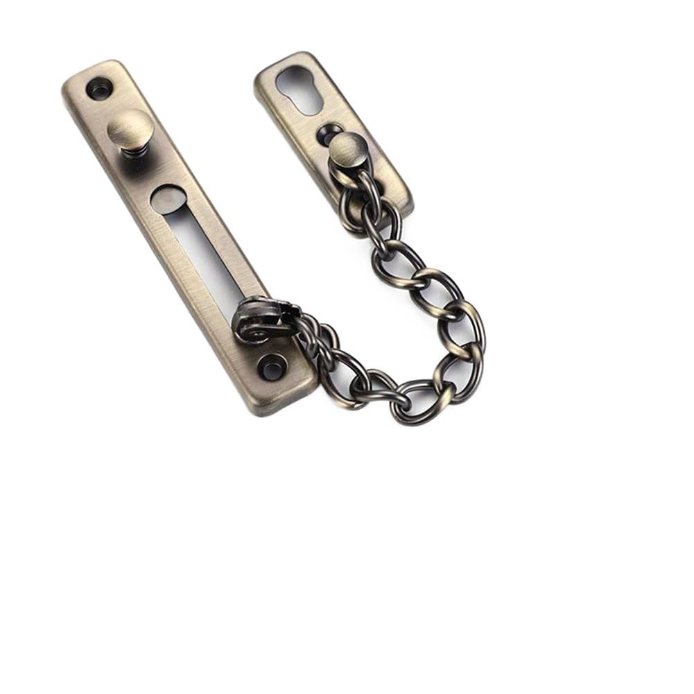 Lkfjnhepf Khaki Latch Lock Door Chain Latch Lock Anti-Theft Hotel Door Bolt Chain Kids Safety Security Home Buckle Guard Hardware Accessories(Khaki Latch Lock)