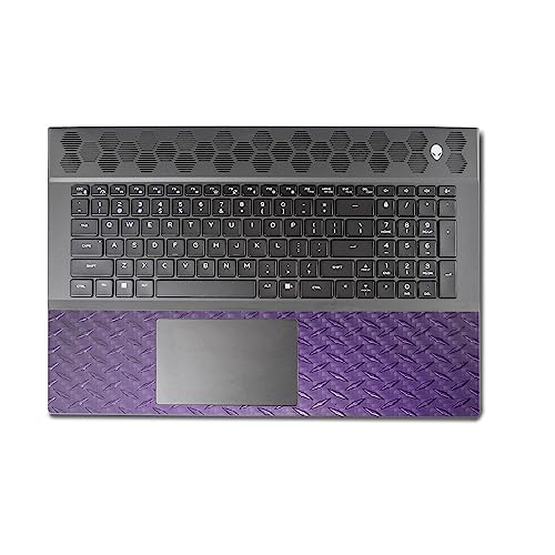 Image of MightySkins Carbon Fiber Skin Compatible with Alienware M18 R1 (2023) Full Wrap Kit - Purple Diamond Plate | Protective, Durable Textured Carbon Fiber Finish | Easy to Apply | Made in The USA
