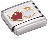 nomination glieder Farbe: mehrfarbig Nomination Composable Damen-Bead Classic Love Edelstahl Emaille 18k-Gold (Herzen mit Engel Teufel) 030253/27
