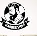 Produktbild Knncch Wandaufkleber Vinyl Abnehmbare Barber Shop Wandtattoo Friseursalon Band Logo Wandkunst Wandbild Haarschnitt Männer Salon Wanddekor