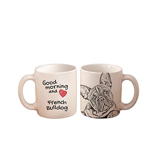 ArtDog Ltd. Fransk bulldogg, mugg med hund, kopp, keramik