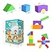 Pleykele Suitable Size Foam Building Blocks for Toddlers 18M+, Big Soft Stacking Blocks Toys, Baby Bath Toys, Sensory & Early Development Toys for Kids 1.5 Years Up (Starter Kit)