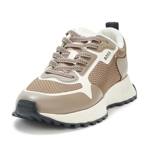 Image of BOSS Men's Big Logo Mesh Mix Lace Up Sneaker