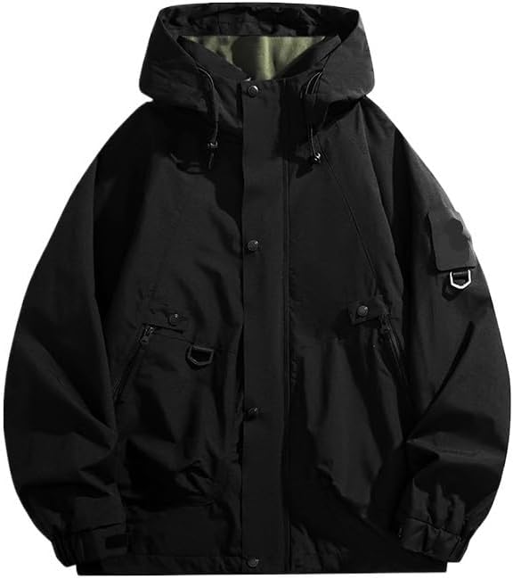 Mens Outdoor Waterproof Windproof Jacket Hiking Sport Shell Casual Outerwear Jackets For Men