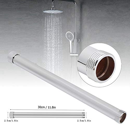 Acogedor Duschverlängerungsrohr, Duschrohr, gerades Rohr zur Verlängerung der Stange, vollkupferfarben, pflegeleicht, langlebig, 2,5 cm Drahtdurchmesser, geeignet für Sechs-Punkt-Gewinde