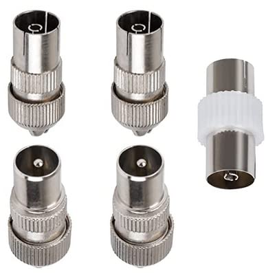 VOMONO 2 X Female 2 X Male TV Aerial Coaxial Cable Connectors Adaptor